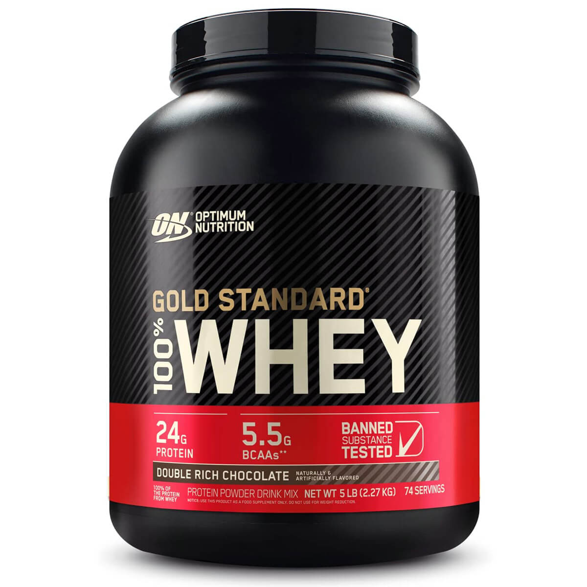 Optimum Whey Gold Standard-74Serv.-2.27KG-Double Rich Chocolate ...